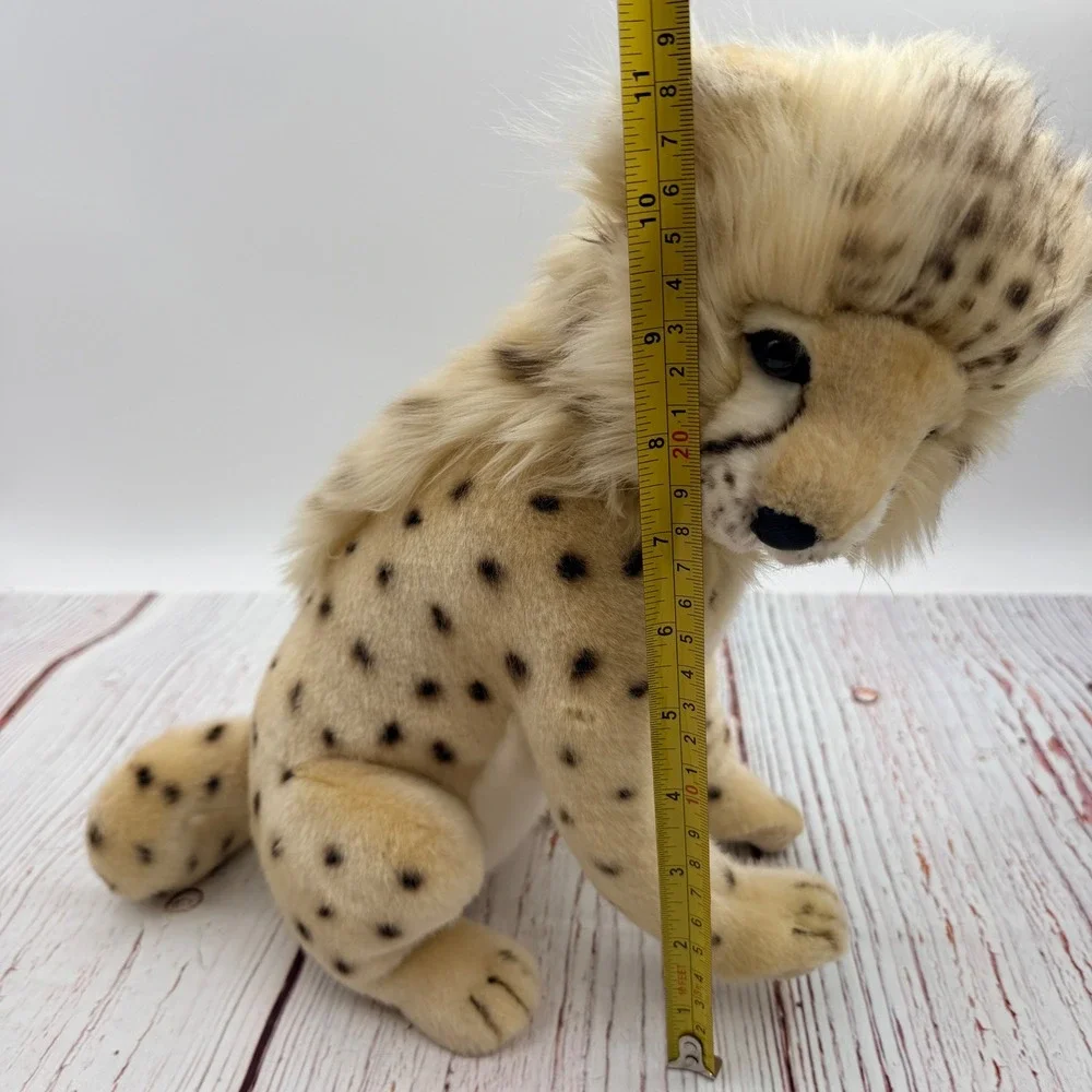 Hansa Creation Cheetah Cub Plush Realistic Spotted Sitting Stuffed Animal Read *